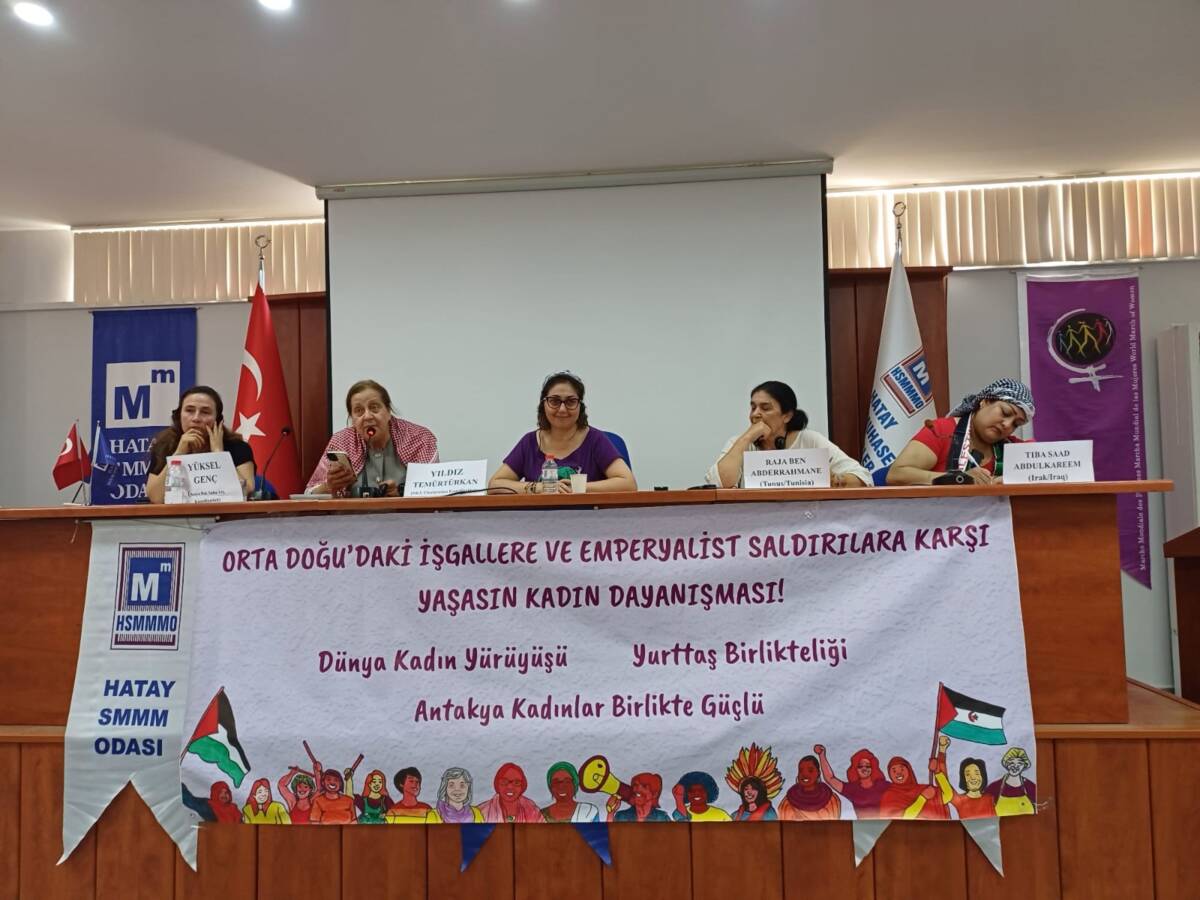 Antakya’da bir araya gelen kadın örgütleri, emperyalist savaş politikalarına ve