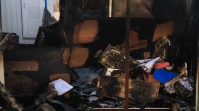 Hatay’ın Antakya ilçesi Odabaşı Mahallesi’nde bir konteyner iş yerinde yangın