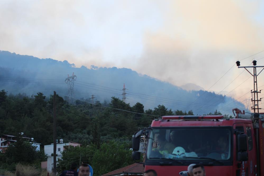 Hatay’ın Dörtyol ilçesinde dün başlayan orman yangınına gece boyunca karadan