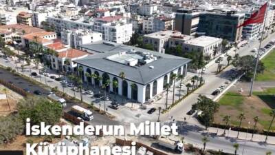 Hatay Valiliği, İskenderun ilçesinde yapımı tamamlanan modern Millet Kütüphanesi’nin kısa