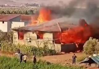 Hatay’ın Reyhanlı ilçesine bağlı Harran Mahallesi’nde bir müstakil ev, çıkan