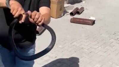 Hatay’ın Payas ilçesinde, yılan yakalama konusunda bölgenin tanınan ismi “Yılancı