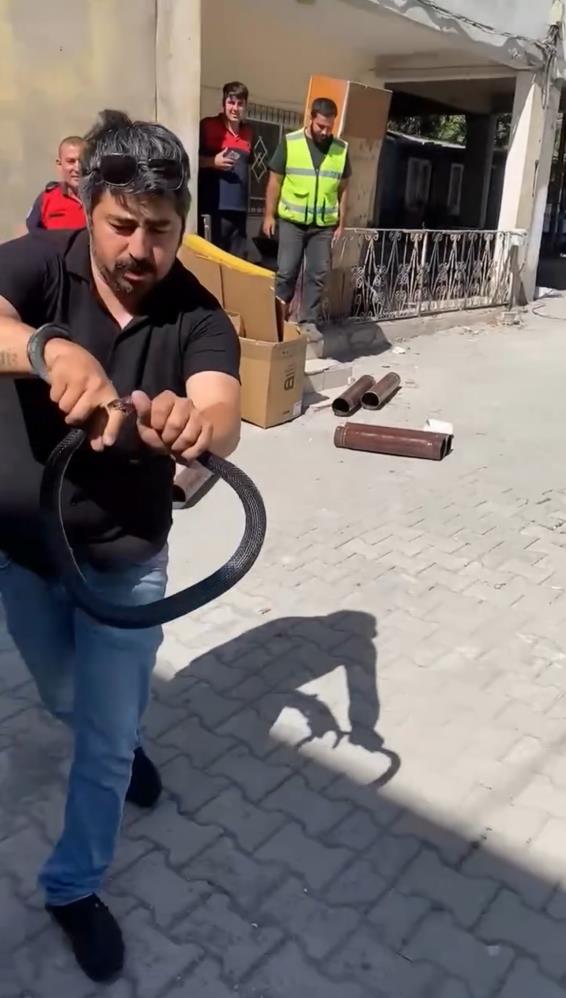 Hatay’ın Payas ilçesinde, yılan yakalama konusunda bölgenin tanınan ismi “Yılancı