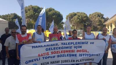 Hatay’da KESK’e bağlı kamu emekçileri, Sümerler Mahallesi Necmi Asfuroğlu Anadolu