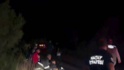 Hatay’ın Dörtyol ilçesinde çıkan orman yangınına müdahale eden itfaiye ekipleri,