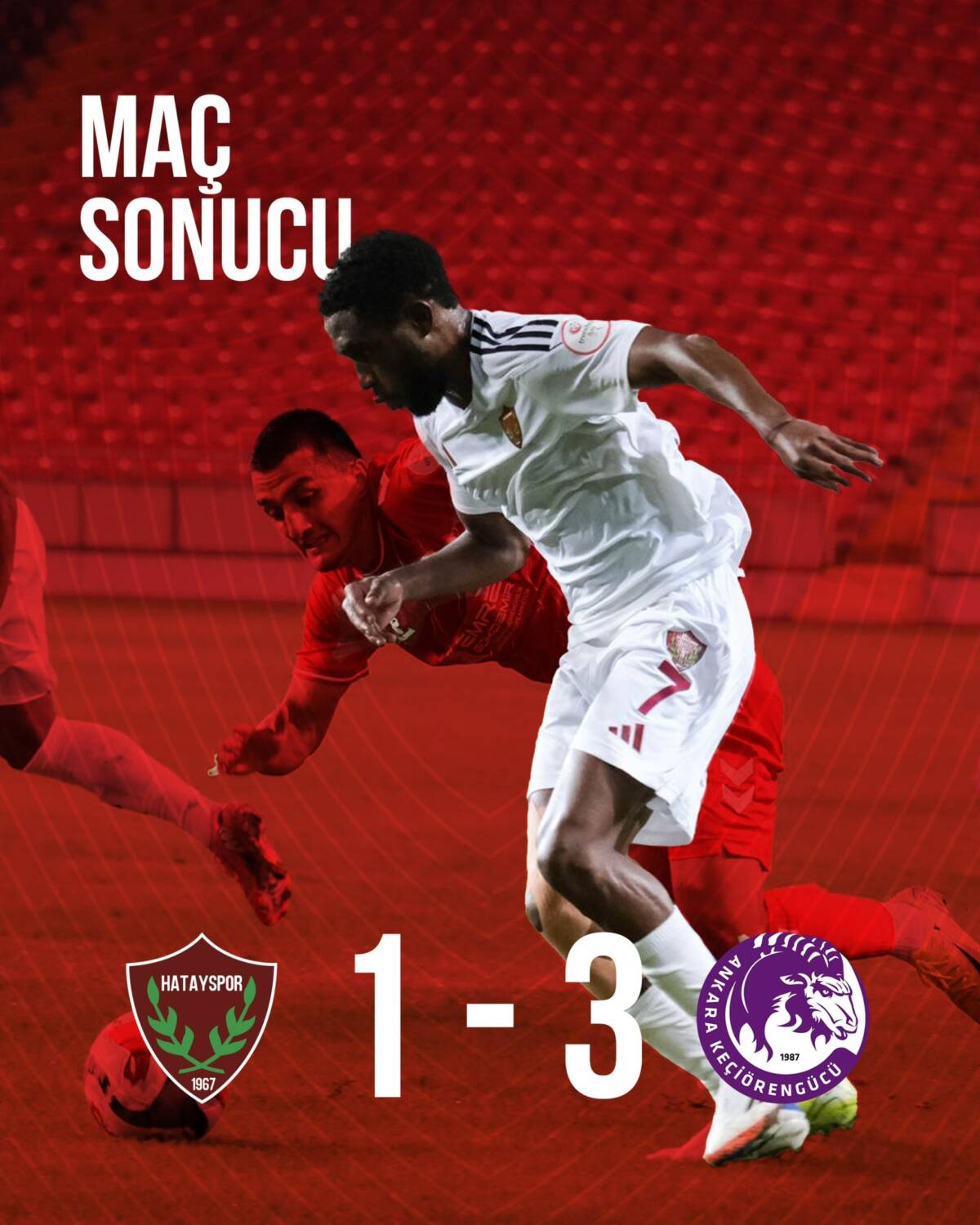 Hatayspor, mücadele ettiği Trendyol 1. Lig’deki ilk hafta maçında sahadan