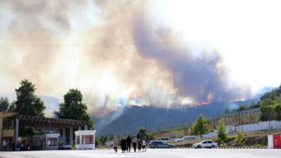 Hatay’ın Kırıkhan, Yayladağı, Defne ve Hassa ilçelerinde çıkan orman yangınları,