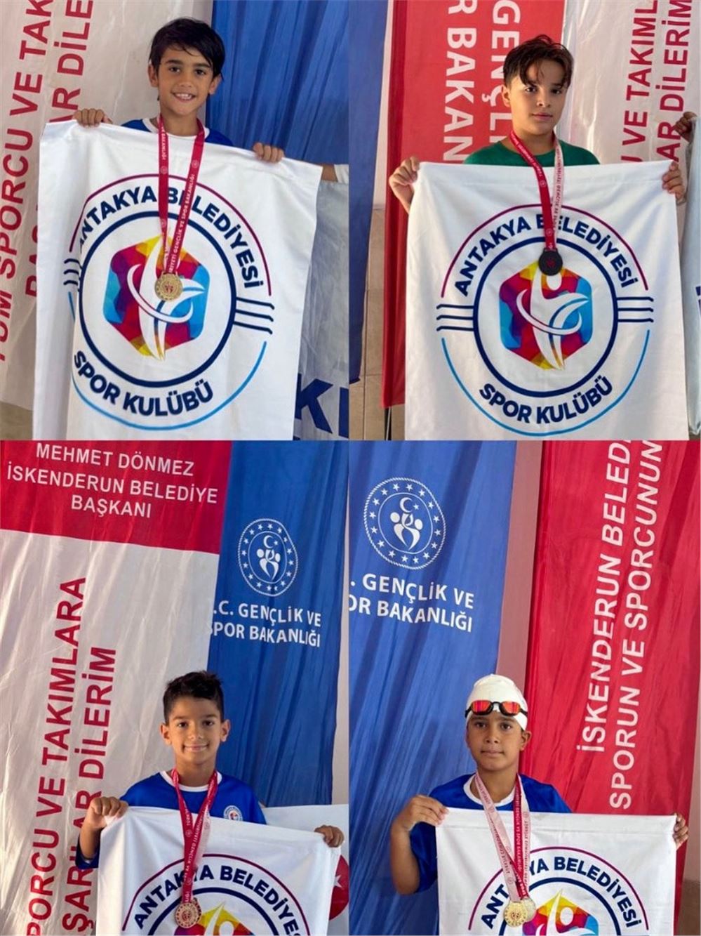 Antakya Belediyesi Spor Kulübü’nün yüzme sporcuları, Türkiye Yüzme Federasyonu tarafından