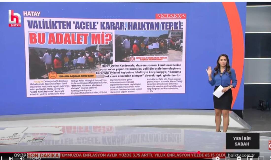 Hatay’ın Defne ilçesine bağlı Koçören Mahallesi’nde yaşanan barınma krizi, ses