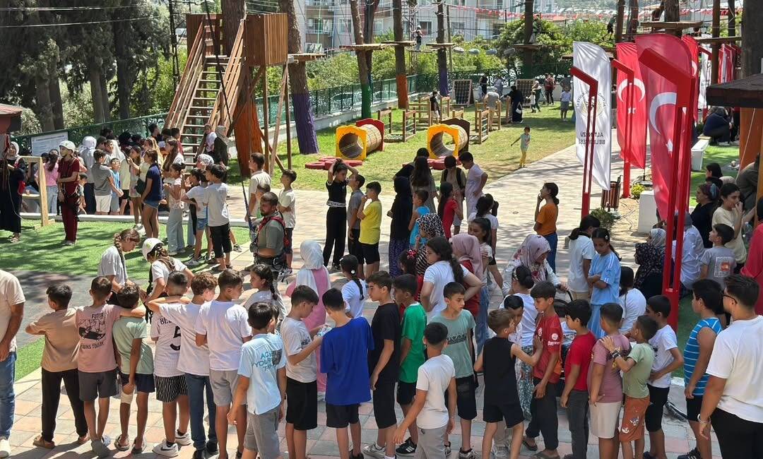 Hatay’ın doğa harikası ilçesi Altınözü’nde hizmet veren Altınözü Macera Parkı,