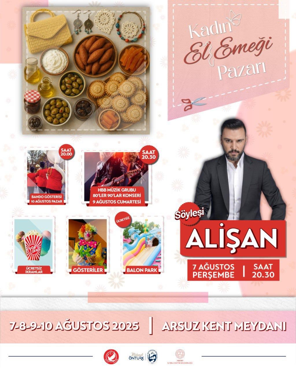 Hatay Büyükşehir Belediyesi’nin düzenlediği 4 günlük etkinlikte kadın üreticiler stant