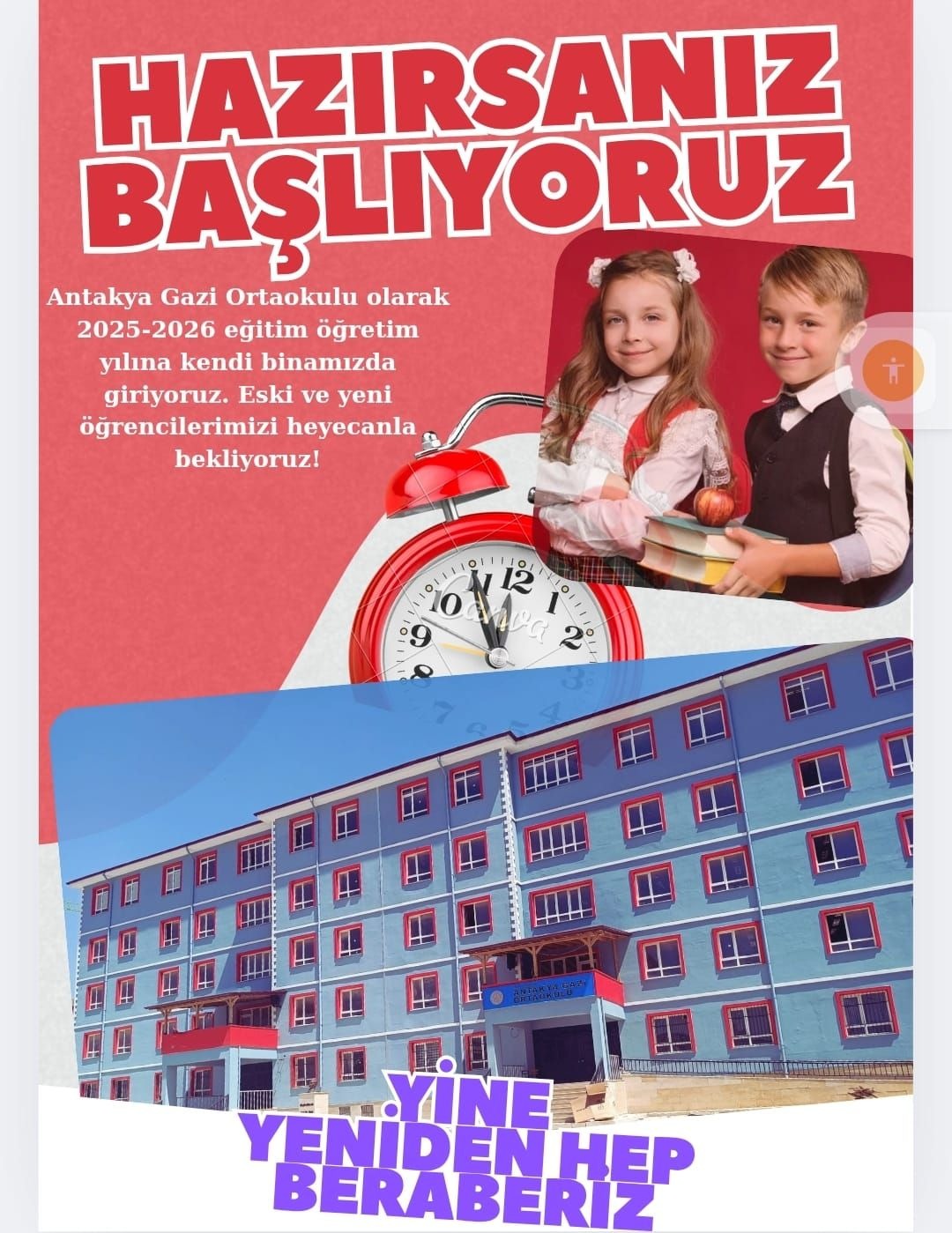 Hatay’ın Defne ilçesinde bulunan Gazi Ortaokulu, 6 Şubat depremlerinin ardından