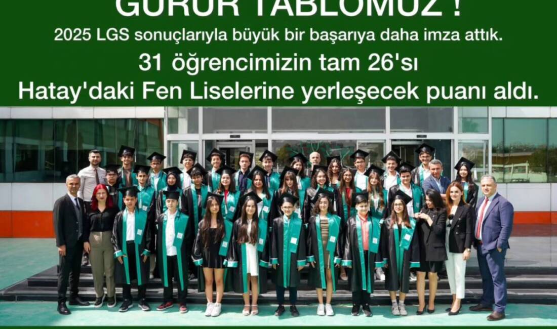 Antakya’daki özel eğitim kurumlarından Hatay Doğa Koleji, 2025 LGS’de önemli