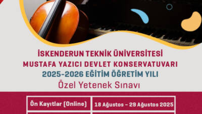 İskenderun Teknik Üniversitesi (İSTE) Mustafa Yazıcı Devlet Konservatuvarı, 2025-2026 eğitim