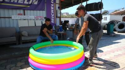 Hatay’ın merkez Antakya ilçesinde hava sıcaklığının 45 dereceye, nemin ise