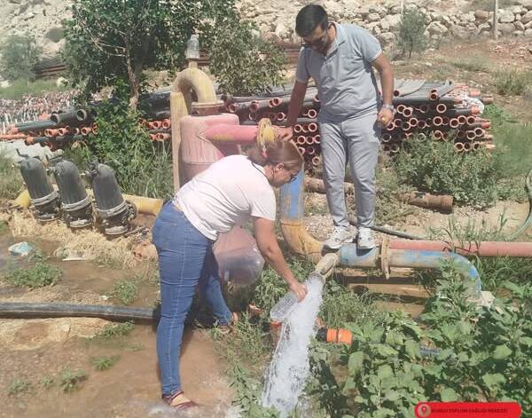 Hatay’da Hatay Su ve Kanalizasyon İdaresi (HATSU) tarafından açılan sondaj