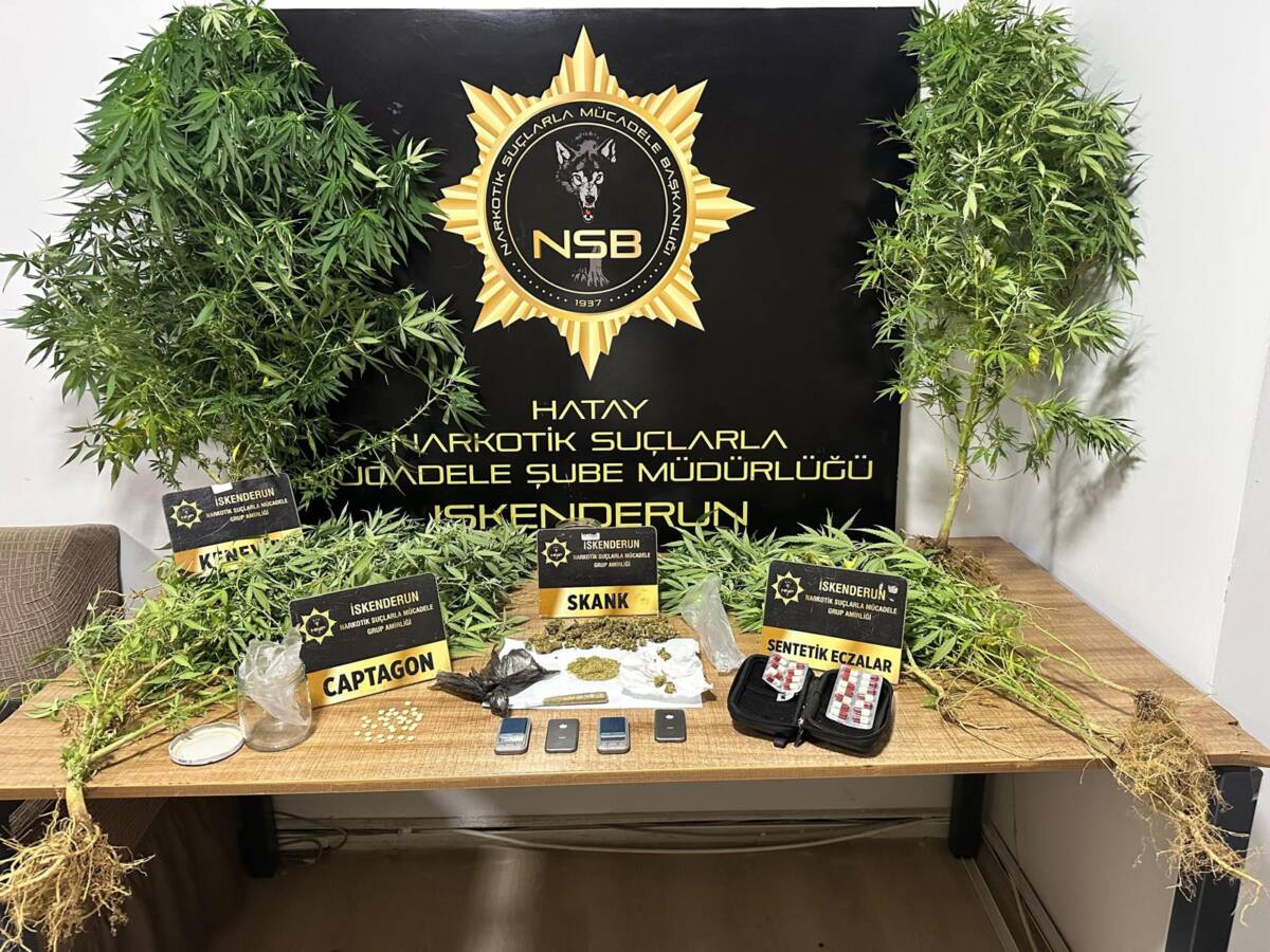 Hatay’da polis ekiplerinin düzenlediği uyuşturucu operasyonlarında gözaltına alınan 24 zanlıdan