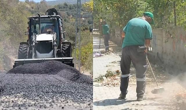 Defne Belediye Başkanı Halil İbrahim Özgün, kavurucu yaz sıcaklarına rağmen