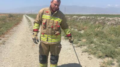 Hatay’ın merkez ilçesi Antakya’da Suvatlı Mahallesi’ndeki bir eve giren yılan,
