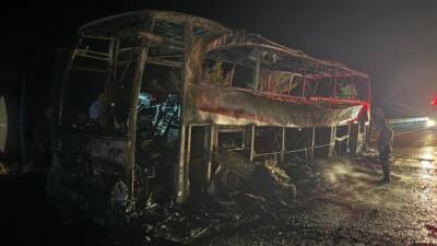 Ankara’nın Kızılcahamam ilçesinde seyir halinde bulunan bir yolcu otobüsü, henüz