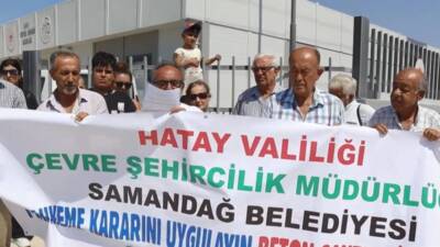 Hatay’ın Samandağ ilçesinde faaliyet gösteren bir beton santrali, mahkeme kararına