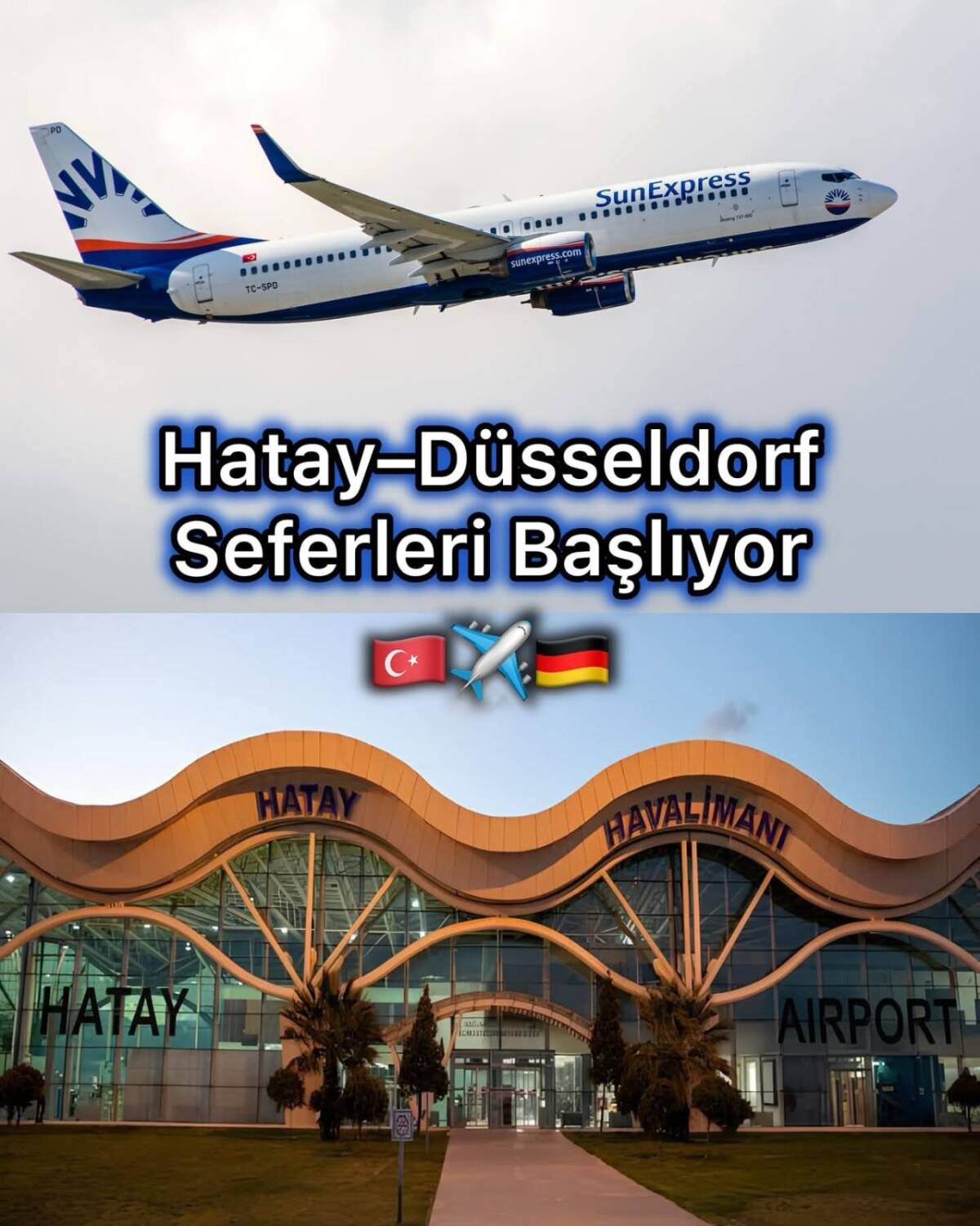 Özel havayolu şirketi SunExpress, Hatay’dan hem yurt dışına hem de
