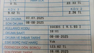 Hatay Büyükşehir Belediyesi Su ve Kanalizasyon İdaresi (HATSU), su tarifesine