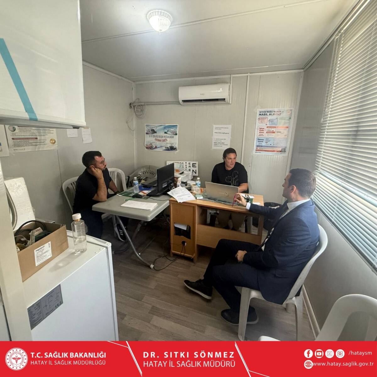 Antakya İlçe Sağlık Müdürü Dr. Ferdi Coşgun, ilçedeki konteyner kentlerde