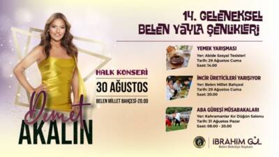 Hatay’ın Belen ilçesinde 14. Geleneksel Belen Yayla Şenlikleri, bu hafta