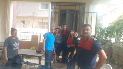 Samandağ’da bir apartmanda meydana gelen asansör arızasında yaşlı kadın ve