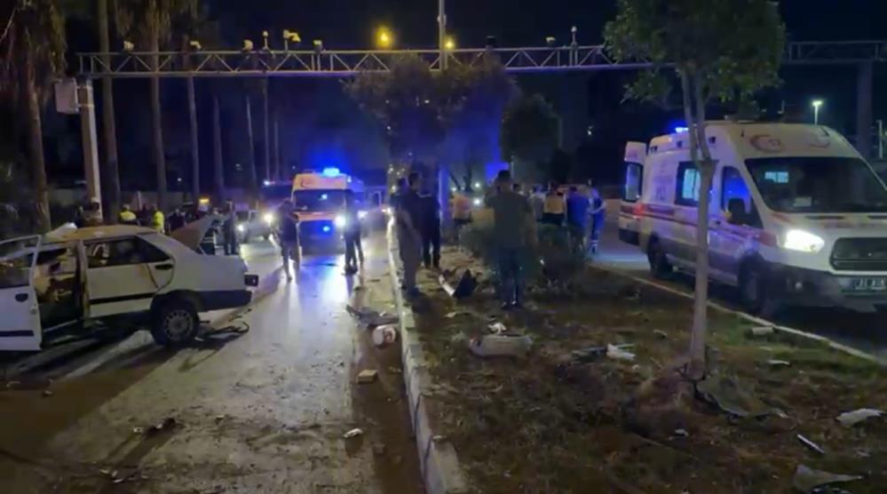 İskenderun’da meydana gelen trafik kazasında, Tofaş marka bir otomobil elektrik