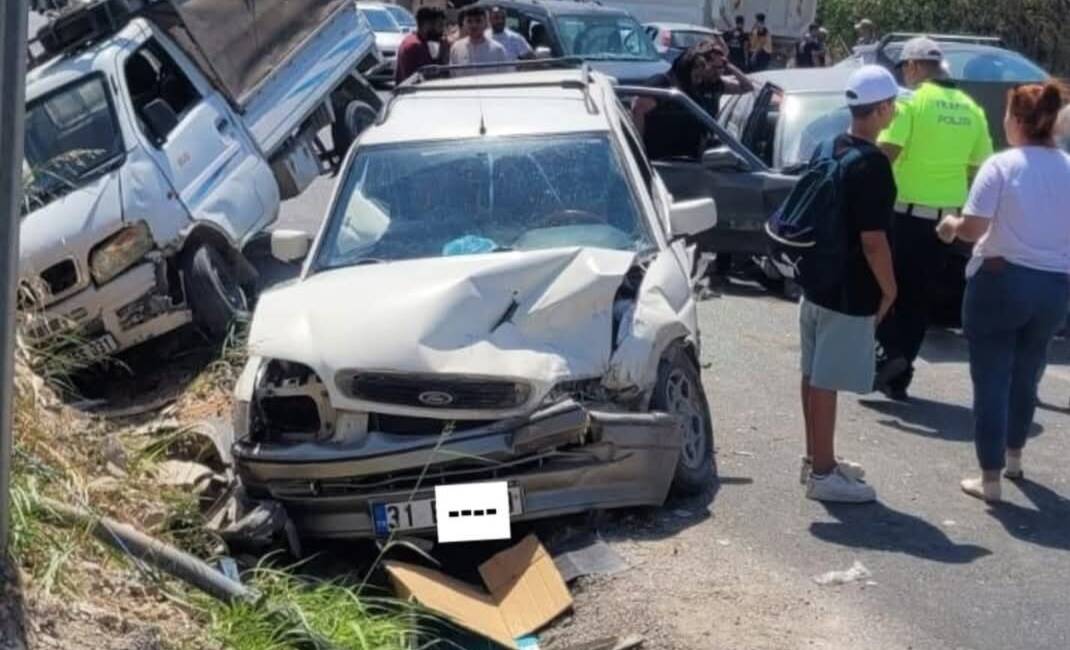 Hafta içinde Antakya ile Güneysöğüt arasında yaşanan ve 5 aracın