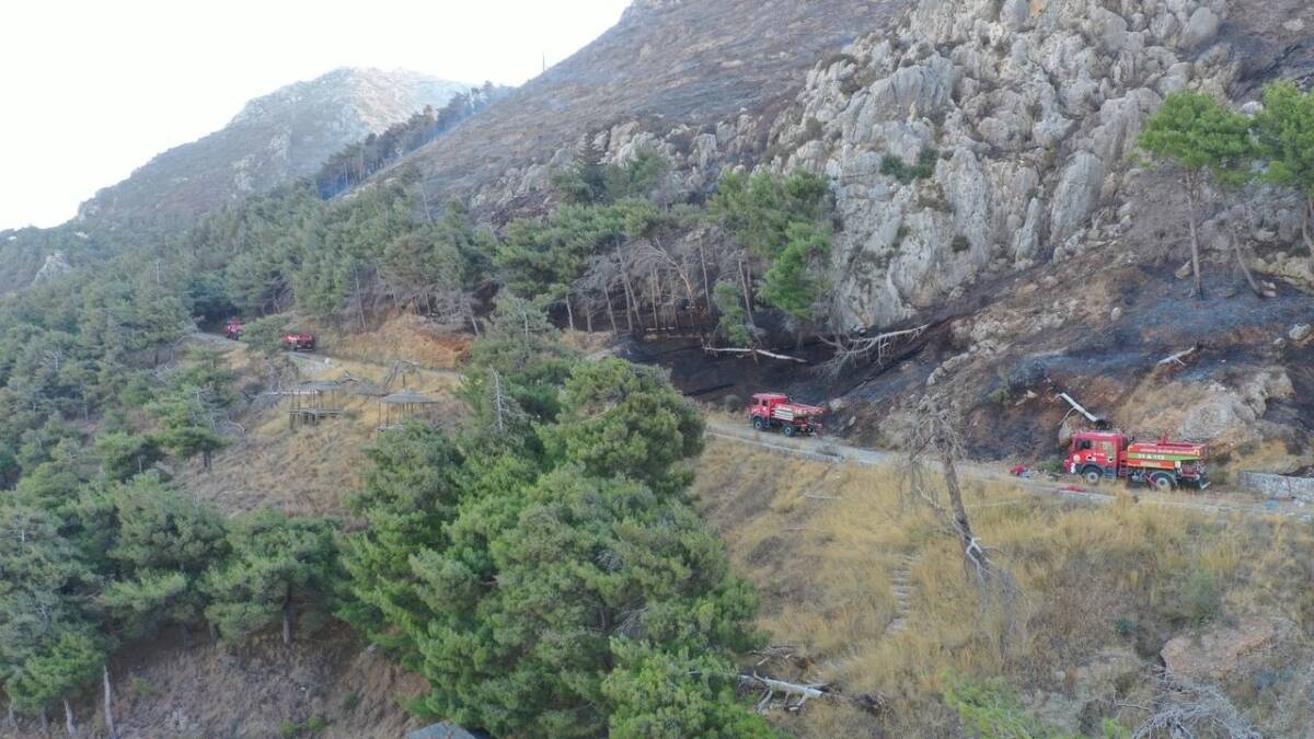 Hatay’ın Antakya ilçesinde dün akşam saatlerinde başlayan ve rüzgarın etkisiyle