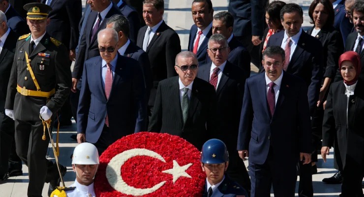 30 Ağustos Zafer Bayramı’nın 103’üncü yıl dönümü dolayısıyla Anıtkabir’de düzenlenen