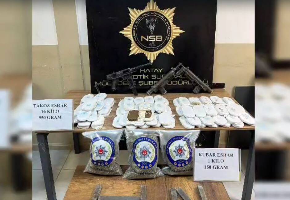 Hatay Emniyet Müdürlüğü ekipleri, uyuşturucu ile mücadele kapsamında 27 Temmuz
