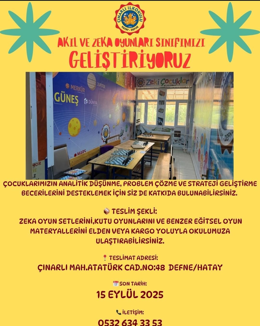 Hatay’ın Defne ilçesinde eğitim veren Çınarlı İlkokulu, öğrencilerin akademik başarıları