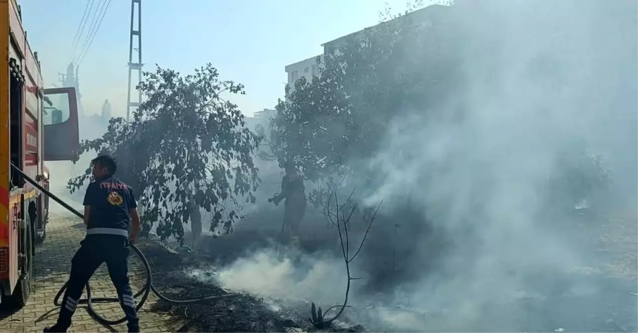 Hatay’ın Defne ilçesine bağlı Çekmece Mahallesi’nde meydana gelen yangında, depo