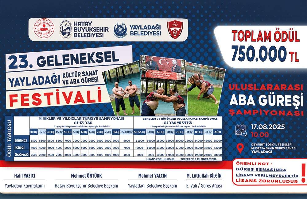 Hatay Büyükşehir Belediyesi ile Yayladağı Belediyesi’nin ortak organizasyonuyla bu yıl