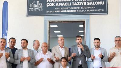Antakya’nın Narlıca Mahallesi, hayırsever desteğiyle kazandırılan yeni çok amaçlı salonuna