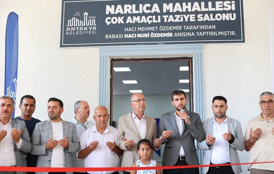 Antakya’nın Narlıca Mahallesi, hayırsever desteğiyle kazandırılan yeni çok amaçlı salonuna