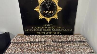 Hatay’ın İskenderun ilçesinde, yurt dışından ülkeye uyuşturucu hap getirildiği bilgisi