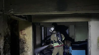 Antakya’da metruk iş yerinde çıkan yangın paniğe neden oldu, itfaiyenin