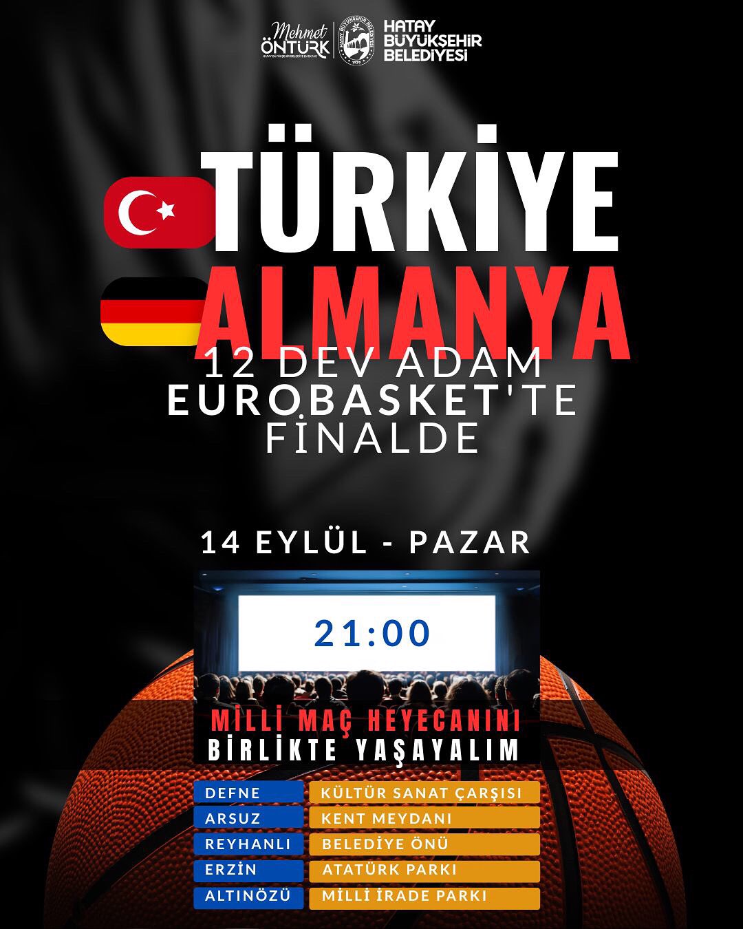 Hatay Büyükşehir Belediyesi, A Milli Basketbol Takımımızın Almanya ile oynayacağı
