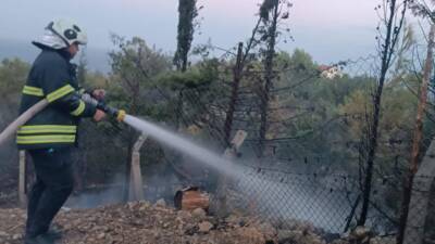 Hatay’ın Arsuz ilçesinde, Işıklı Mahallesi’ndeki ormanlık alanda çıkan yangın, ekiplerin