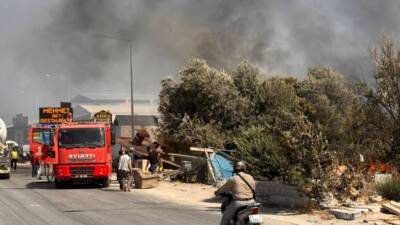 Hatay’ın merkez Antakya ilçesinde bir bahçede çıkan yangın, kısa sürede