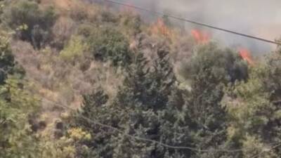 Hatay’ın Defne ilçesine bağlı Hüseyinli Mahallesi’nde çıkan orman yangını, ekiplerin