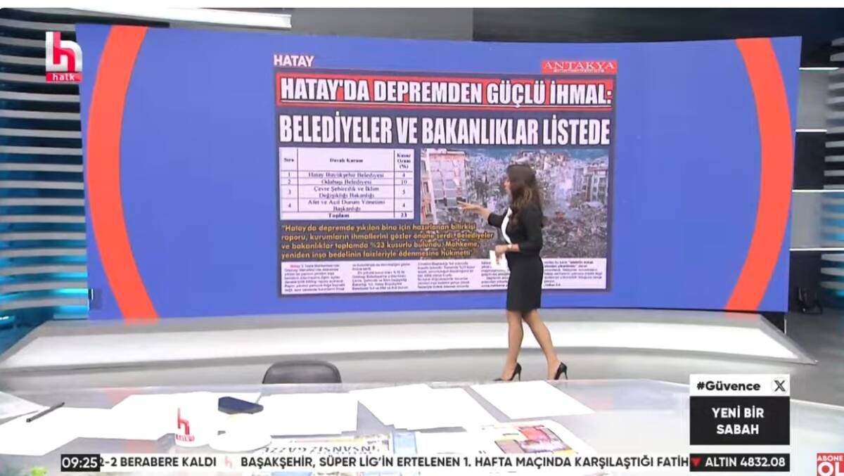   Hatay 3. İdare Mahkemesi’nde, Odabaşı Mahallesi’nde depremde yıkılan bir