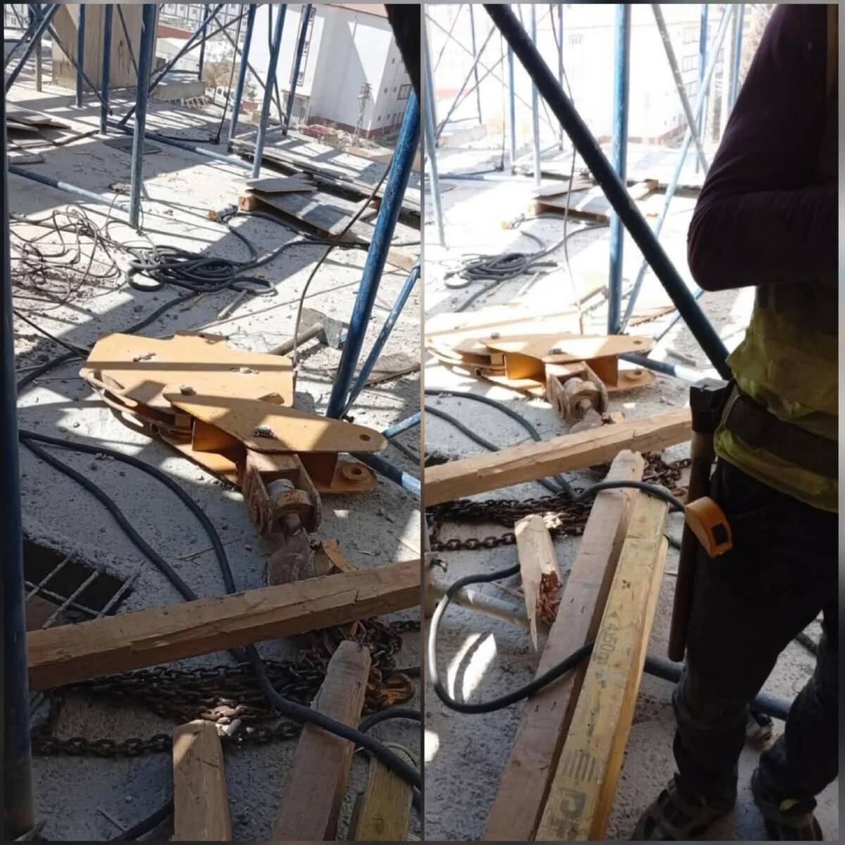 Antakya ilçesinde yapımı süren deprem konutu şantiyesinde geçtiğimiz hafta korku