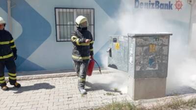 Hatay’ın Samandağ ilçesi Cemal Gürsel Mahallesi’nde, kaldırım üzerinde bulunan bir