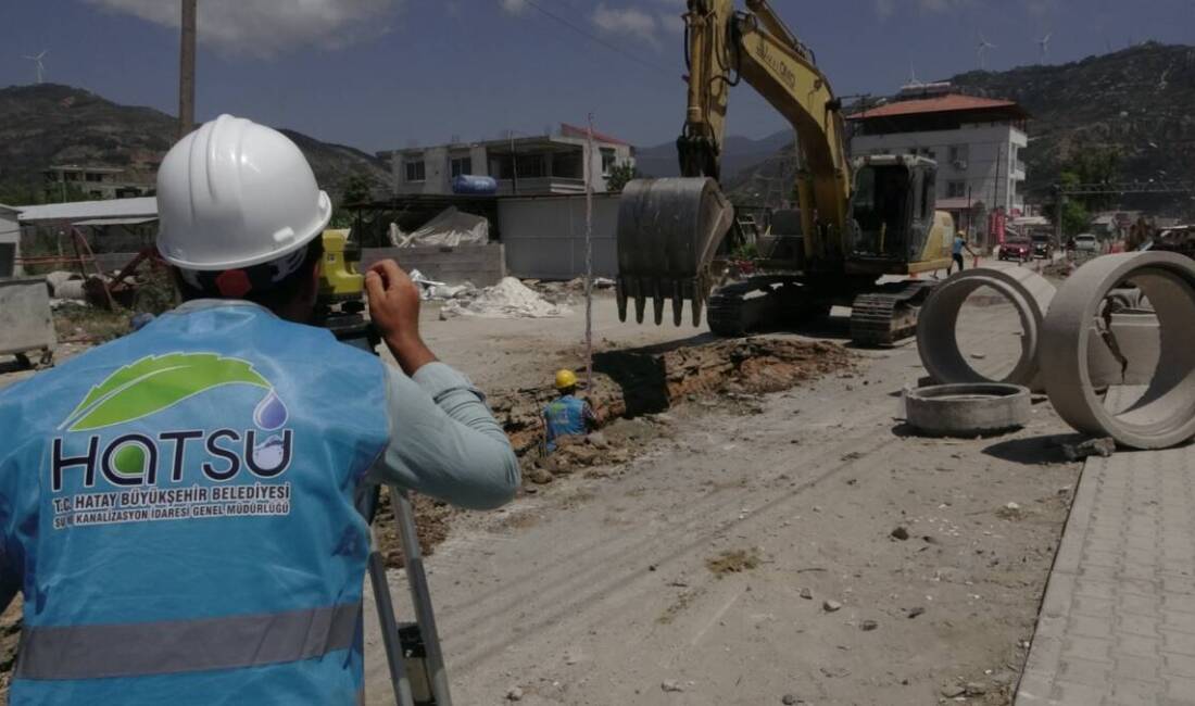 Samandağ’da atık su hattı ve kanalizasyon şebekesi çalışmaları tamamlandığında 20